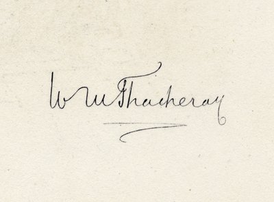 Signature de William Makepeace Thackeray (1811-63) - English School